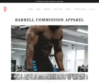 Barbellcommissionapparel.com(Barbell Commission Apparel) Screenshot