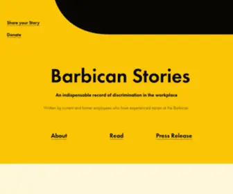 Barbicanstories.com(Barbican Stories) Screenshot