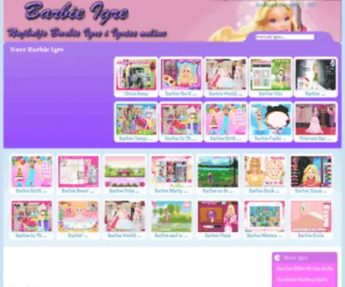 Barbieigre.net(Barbie Igre) Screenshot