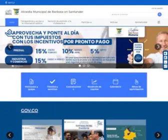 Barbosa-Santander.gov.co(Alcaldía) Screenshot