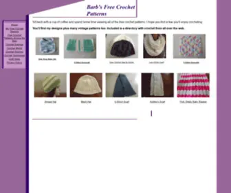 Barbscrochet.com(Barb's Free Crochet Patterns) Screenshot