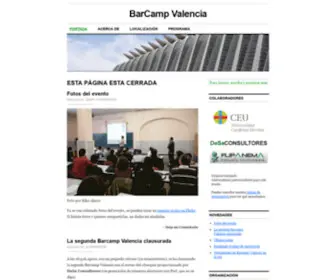 BarcampValencia.com(BarCamp Valencia) Screenshot