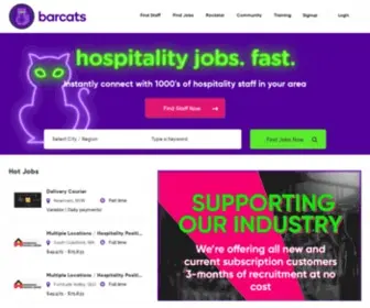 Barcats.com.au(Hospitality Jobs) Screenshot