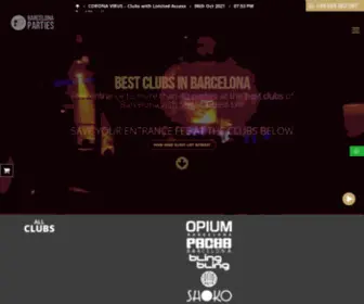 Barcelonaparties.com(Barcelona Parties and Nightlife) Screenshot
