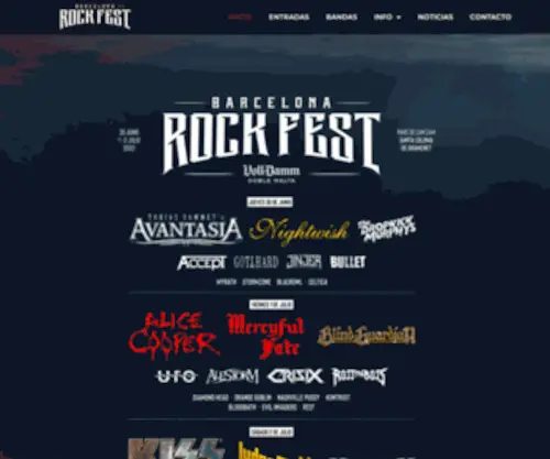 Barcelonarockfest.com(Rock Fest) Screenshot