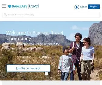 Barclaycardtravel.com(Community Home) Screenshot