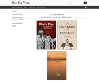 BarclaypressbookStore.com(Barclay Press publications plus selected titles from other publishers in these categories) Screenshot