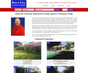 Barclaystephensonestates.co.za(Property and houses for sale and to rent in Randburg) Screenshot