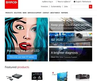 Barco.com(Inspired sight and sharing solutions) Screenshot