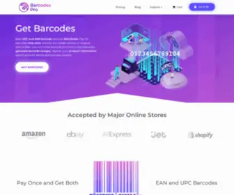 Barcodes.pro(Buy UPC and EAN barcodes and GTIN numbers) Screenshot