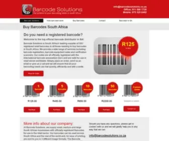 Barcodesolutions.co.za(South Africa's leading distributor of registered international barcode association (GS1)) Screenshot
