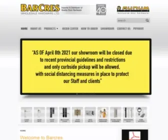 Barcres.com(Barcres Wholesale Hardware) Screenshot