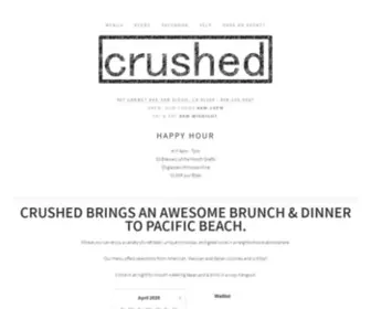 Barcrushed.com(Brunch & Dinner Restaurant in Pacific Beach) Screenshot