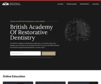 Bard.uk.com(Develop your career with British Academy Of Restorative Dentistry) Screenshot