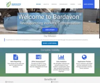Bardavon.com(Data-Driven Outcomes for Workers' Compensation) Screenshot