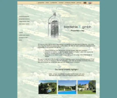 Bardehle.it(Gmbh, marche property agent for country houses and villas) Screenshot