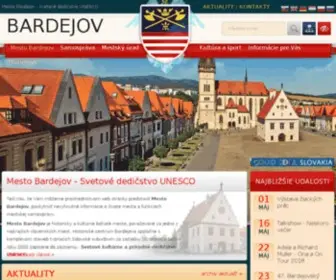 Bardejov.sk(Vitajte na web stránke mesta Bardejov) Screenshot