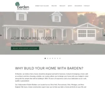 Bardenhomes.com(Barden Building Products & Custom Home Packages) Screenshot
