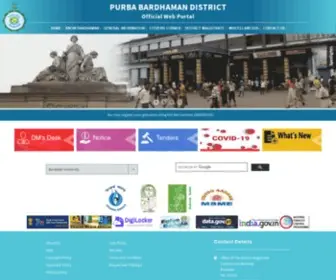 Bardhaman.gov.in(Official Website of Purba Bardhaman District) Screenshot