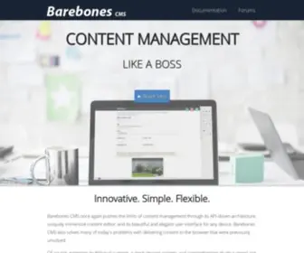 Barebonescms.com(Barebones CMS) Screenshot