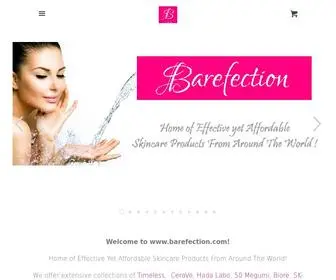 Barefection.com(Home of Effective Yet Affordable Skincare) Screenshot