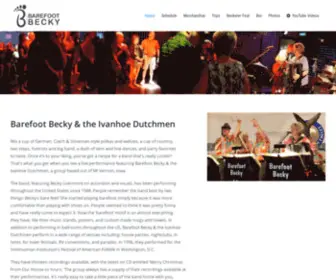 Barefootbecky.com(Barefoot Becky & the Ivanhoe Dutchmen) Screenshot