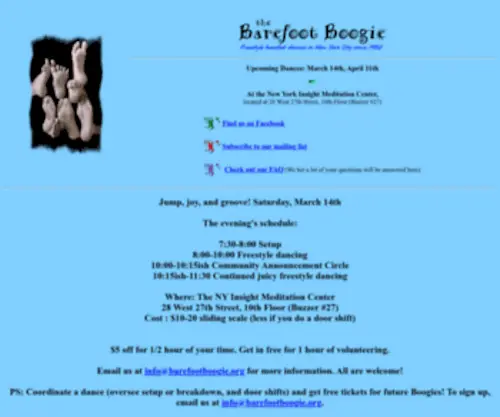 Barefootboogie.org(Barefoot Boogie) Screenshot