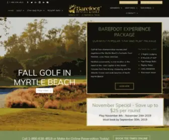 Barefootgolf.com(Myrtle Beach's Fantastic Four) Screenshot