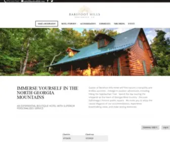 Barefoothills.com(Dahlonega Hotels & Accommodations) Screenshot