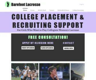 Barefootrecruiting.com(Barefoot Lacrosse) Screenshot