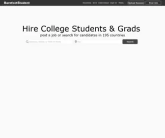 Barefootstudent.com(Hire College Students & Graduates) Screenshot