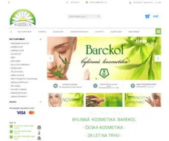 Barekol.cz(BYLINNÁ  KOSMETIKA  BAREKOL) Screenshot