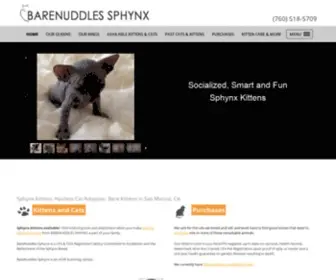 Barenuddlessphynx.com(Sphynx Kittens) Screenshot