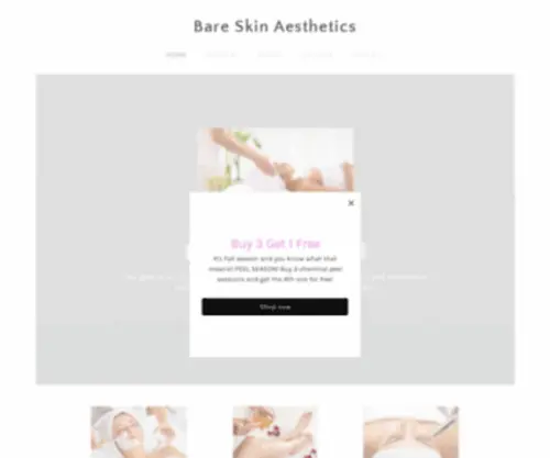 Bareskinaesthetics.com(Skincare) Screenshot