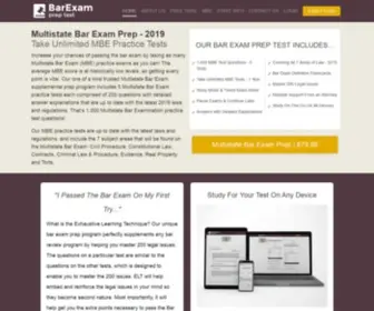 Barexampreptest.com(1,000 Multistate Bar Exam Prep Questions) Screenshot