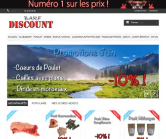 Barfdiscount.fr(BARF, alimentation naturelle crue pour chiens, chats et furets) Screenshot