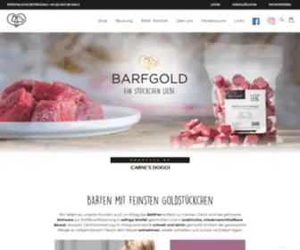 Barfgold.de(BARFen mit feinsten Goldstückchen für Hunde und Katzen) Screenshot