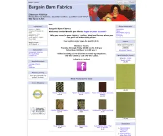 Bargainbarnfabrics.com(Bargain Barn Fabrics) Screenshot