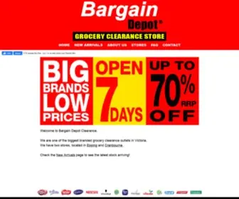 Bargaindepotclearance.com.au(Bargain Depot) Screenshot