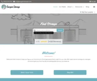 Bargainstorage.com(Secure & Affordable Storage Facilities) Screenshot
