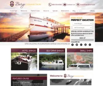 Bargeconnection.com(Luxury Hotel Barge Cruises in Europe with European Waterways) Screenshot