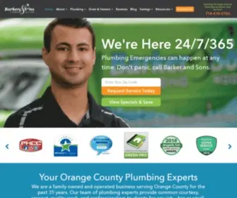 Barkerandsonsplumbing.com(Plumbers in Orange County CA) Screenshot