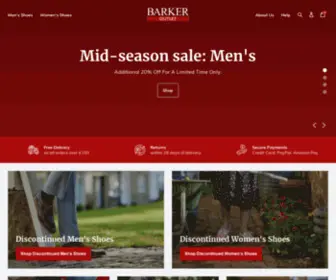 Barkershoesoutlet.com(Barker shoes are an English Shoemaker) Screenshot