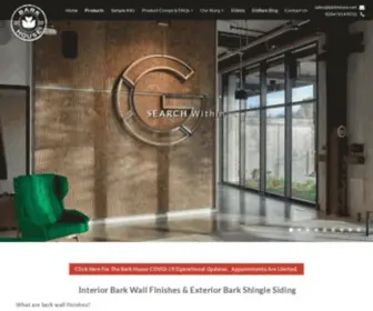 Barkhouse.com(Bark Interior Wall Finishes & Exterior Bark Siding) Screenshot