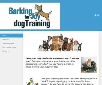 Barkingforjoy.com(Barking for Joy dog Training) Screenshot