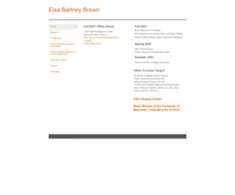 Barkleyb.com(Elsa Barkley Brown) Screenshot