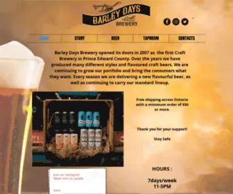 Barleydaysbrewery.com(Barley Days Brewery Home) Screenshot