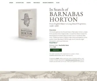 Barnabashorton.com(In Search of Barnabas Horton Book) Screenshot