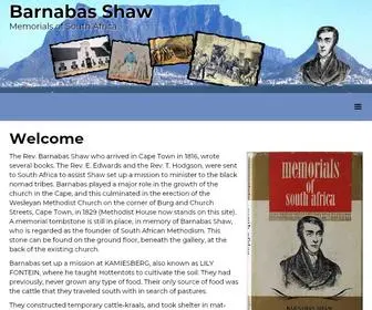 Barnabasshaw.co.za(Website dedicated to Rev) Screenshot