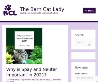 Barncatlady.com(Saving community cats one barn at a time) Screenshot